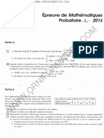 Orniformation-Épreuve de Mathématiques-Proba4-Session 2014