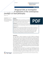 Śraddhā in The Bhagavad Gītā: An Investigation On The Primeval Expressions of The Contemporary Paradigm On Heart-Philosophy