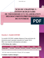 Exercices Du Chapitre 5 La Gestion Budgetaire de Tresorerie