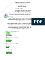 Answers - Practice Worksheet 7 - Comprehension Passages - CL 4