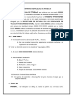 Contrato Individual de Trabajo para Un Menor de Edad