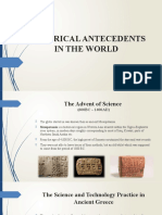 Historical Antecedents of The World