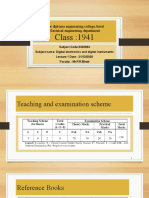 Digital Electronics and Digital Instruments Lect 1 Date 21 12 20