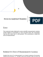 Errors in Analytical Chemistry