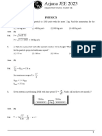 Physics - 24 Jan Shift 01 (Memory Based) - (Arjuna JEE 2023)