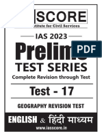 Binder Test-17 (Geography Revision Test) ENGLISH