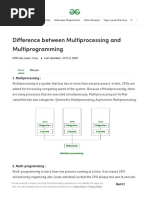 Difference Between Multiprocessing and Multiprogramming - GeeksforGeeks