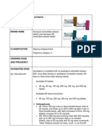 Drug Study On Quetiapine