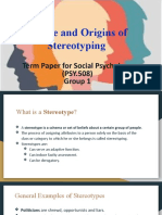 Social Psychology Term Paper