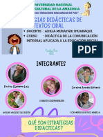 Estrategias Didácticas de Textos Oral