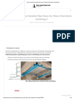 Sizing Water Distribution System