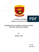 Determinants of Chemical Manufacturing Industry Growth in Ethiopia