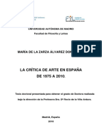 Critica de Arte en España - de 1975 A 2010