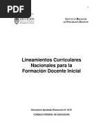 Infod - Lineamientos Curriculares para La Formación Docente