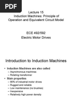 Induction Machines: Principle of Operation and Equivalent Circuit Model