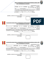 Declaración Jurada para Determinar Vacante