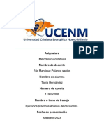 Guía de Ejercicios No. 2. Análisis de Decisiones