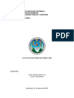 Investigación Fuentes Del Derecho Tributario Grupo No. 2 PDF