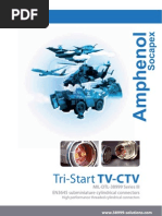 Tri-Start TV-CTV: MIL-DTL-38999 Series III EN3645 Subminiature Cylindrical Connectors