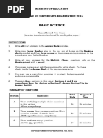 2015 FY10CE Detailed Solutions Basic Science