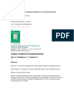 Surgical Treatment of Tympanosclerosis: Tympanosclerosis in The Rat Tympanic Membrane: An Experimental Study