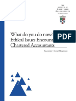 ICAS What Do You Do Now - Ethical Issues Encountered by Chartered Accountants 2008