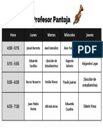 Horario Blanco y Negro Simple Minimalista