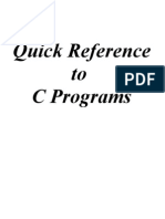 Quick Reference To C Programs