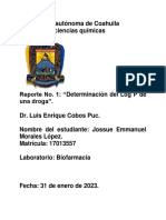 Reporte #1 "Determinacion Del Log P de Una Droga"