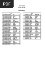 OFFICIAL LIST OF STUDENTS - 10 Archimedes