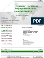 Analyzing Best KPIs in Benchmarking Procurement Aurel Brudan