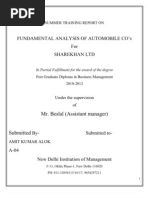 Fundamental Analysis of Automobile Co S For Sharekhan LTD: Mr. Beslal (Assistant Manager)