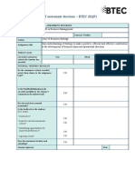 Internal Verification of Assessment Decisions - BTEC (RQF) : Higher Nationals