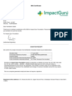 80G Certificate: Donation Receipt