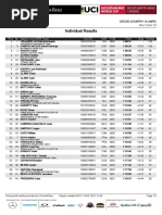 2022 UCI XCO WC #8 Mont-Sainte-Anne U23 Men Results