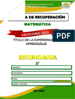 Carpeta de Recuperación 3romatemática 2023