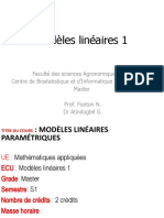 Modèles Linéaires 1