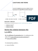 Fluid Mechanics-NOTCHES & WEIRS