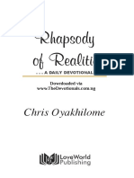 Rhapsody of Realities August 2022-The Devotionals