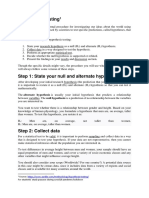 MBA Hypothesis Testing