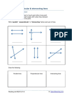 Grade 3 Geometry Parallel Perpendicular Lines B