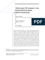 The Self-Harm Inventory (SHI) Development of A Scale For Identifying Self-Destructive Behaviors and Borderline Personality Disorder