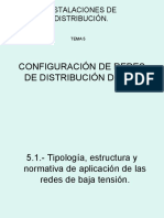 Tema 5 Distribución 22-23 Con 7 Bloques Configuración de Redes de Distribución de BT