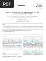 Model For The Prediction of The Maximum Power of A High Concentrator Photovoltaic Module