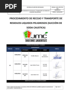 Jmc-Opr-Pro-014 Procedimiento de Recojo y Transporte de Residuos Liquidos Peligrosos.