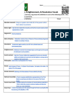 Absolutism, Enlightenment, Absolutism Vocab Handout 2015