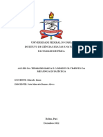 As Leis Da Termodinâmica e o Desenvolvimento Da Mecanica Estatística