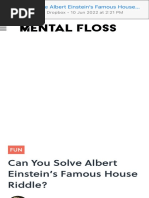 Can You Solve Albert Einstein's Famous House Riddle Mental Floss