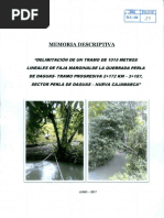 Delimitacion de Un Tramo de 1015 Metros Lineales de Faja Marginal de La Quebrada Perla de Daguas Tramo Progresivo 2172 KM 3187 Sector Perla de Daguas