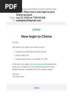 (Alert) There Was A New Login To Your Chime Account